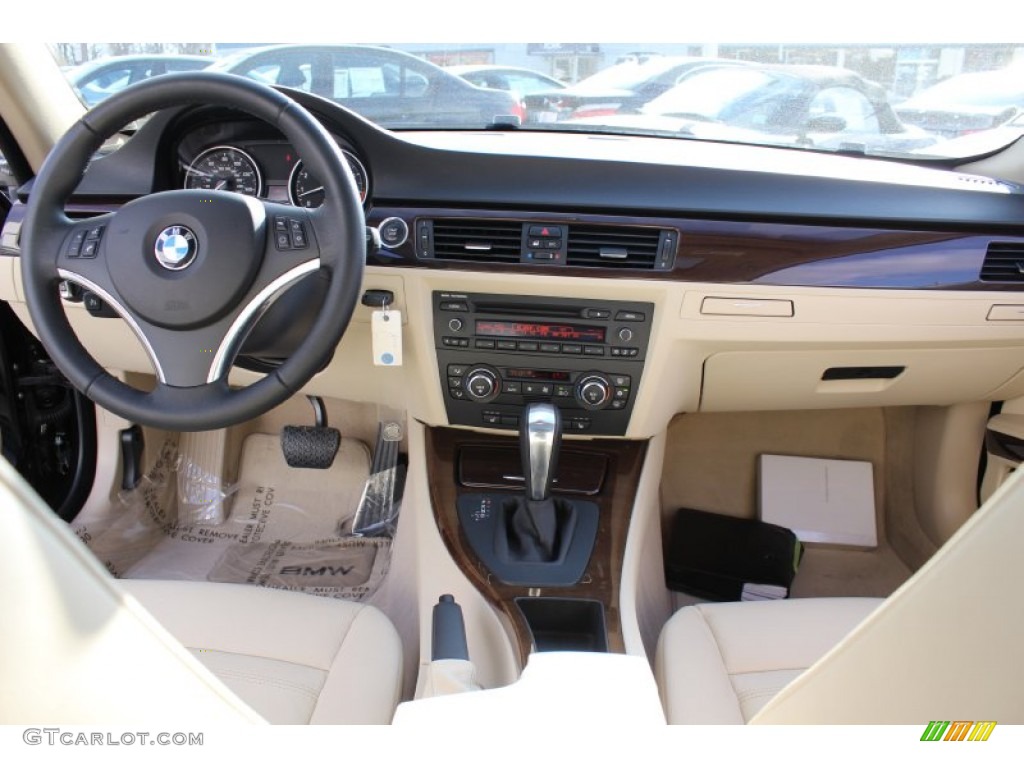 2009 3 Series 328xi Coupe - Black Sapphire Metallic / Cream Beige Dakota Leather photo #13