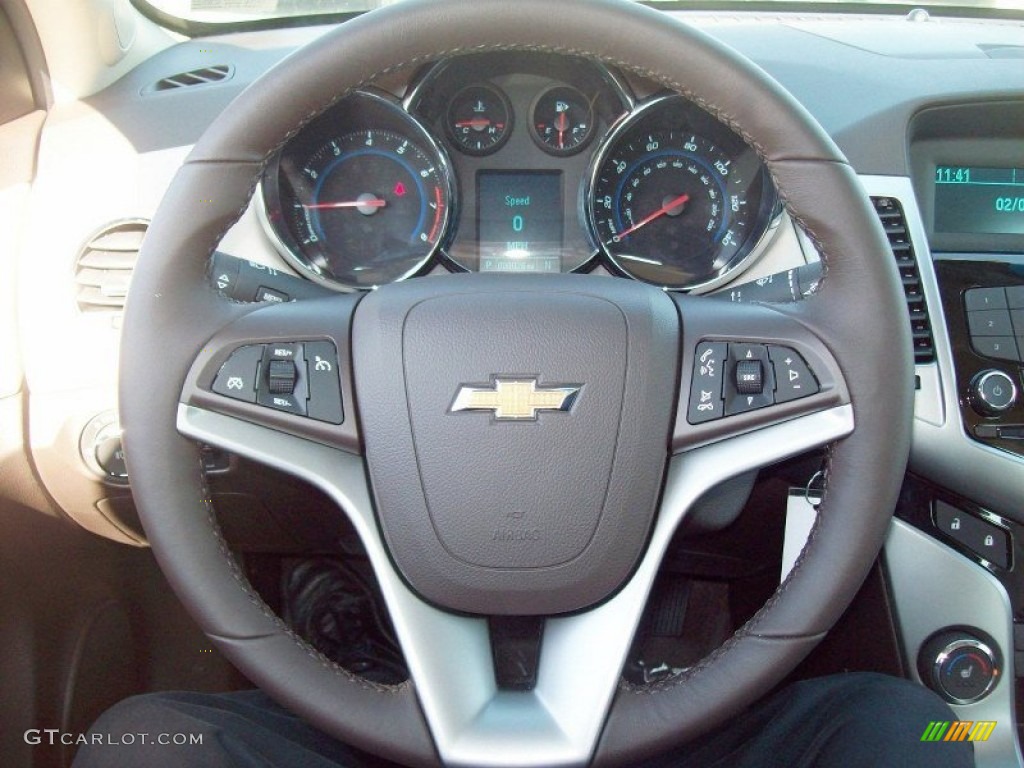 2012 Chevrolet Cruze LT/RS Cocoa/Light Neutral Steering Wheel Photo #60774523