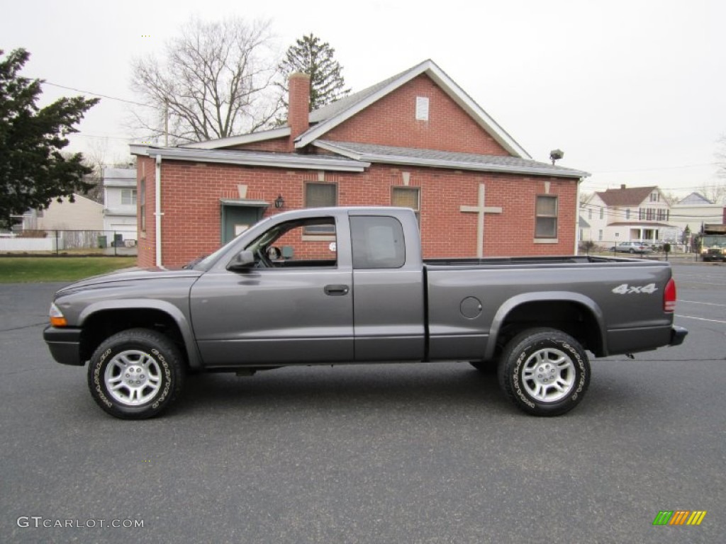 2003 Dakota Sport Club Cab 4x4 - Graphite Metallic / Dark Slate Gray photo #1