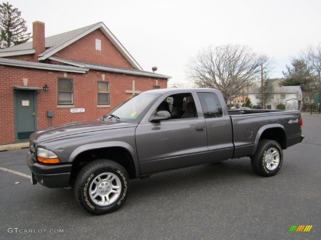 2003 Dakota Sport Club Cab 4x4 - Graphite Metallic / Dark Slate Gray photo #3