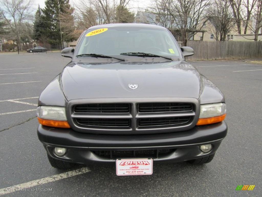 2003 Dakota Sport Club Cab 4x4 - Graphite Metallic / Dark Slate Gray photo #13