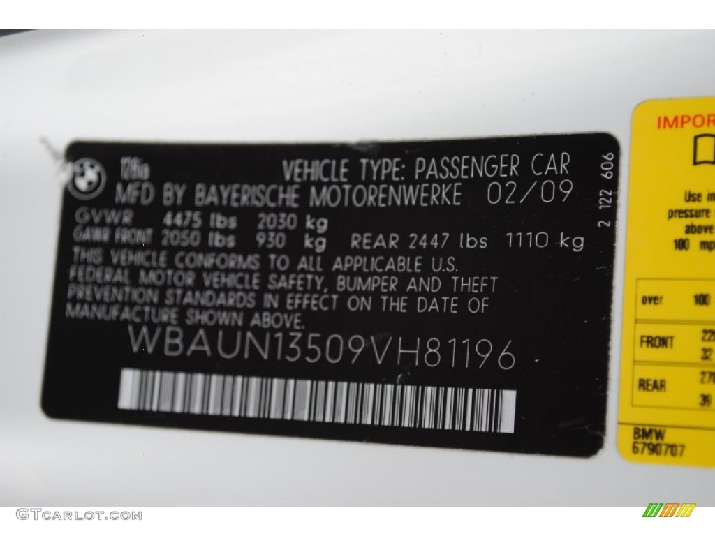 2009 1 Series 128i Convertible - Alpine White / Taupe photo #19