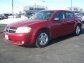 2009 Inferno Red Crystal Pearl Dodge Avenger SXT  photo #5