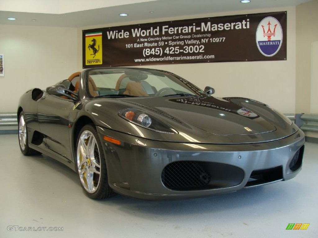 2009 F430 Spider F1 - Grigio Silverstone (Dark Grey Metallic) / Beige photo #3