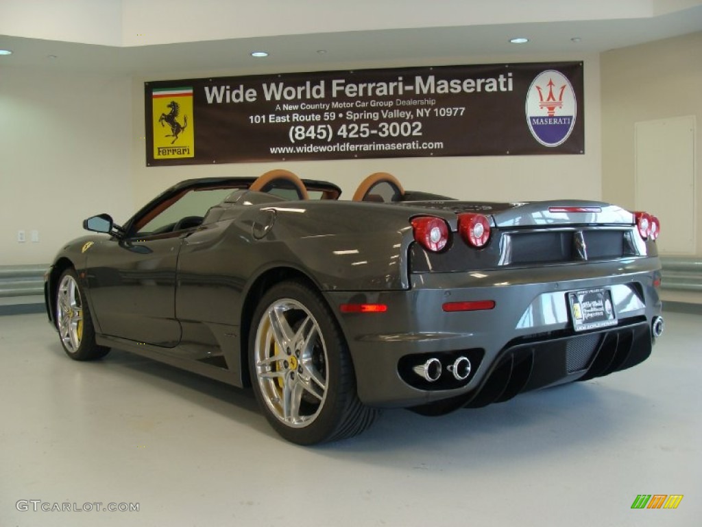 2009 F430 Spider F1 - Grigio Silverstone (Dark Grey Metallic) / Beige photo #5