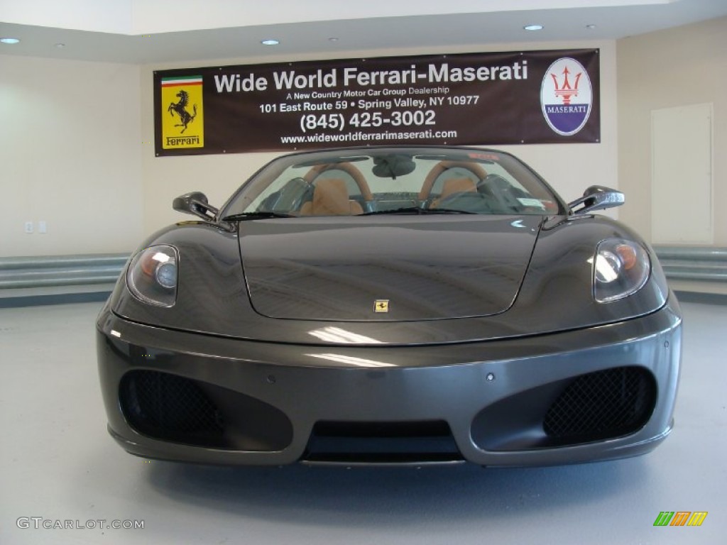 2009 F430 Spider F1 - Grigio Silverstone (Dark Grey Metallic) / Beige photo #8