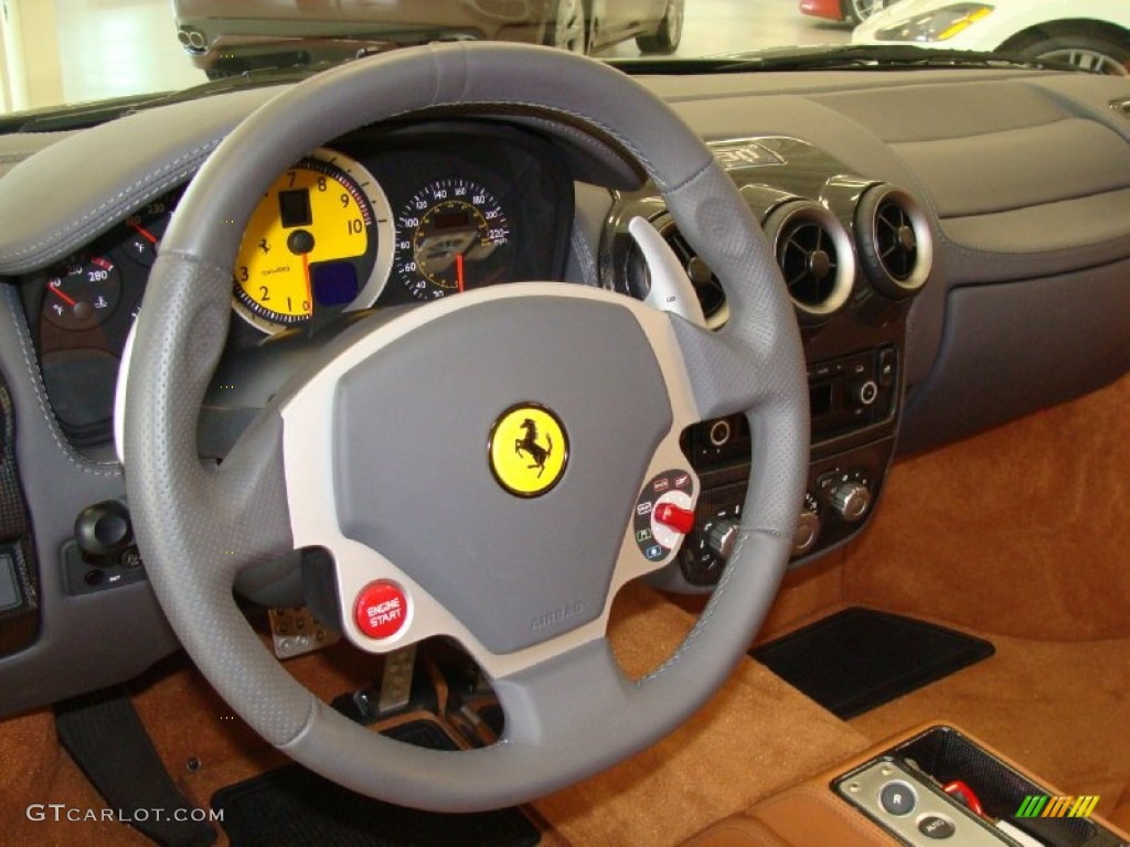 2009 Ferrari F430 Spider F1 Beige Steering Wheel Photo #60779762