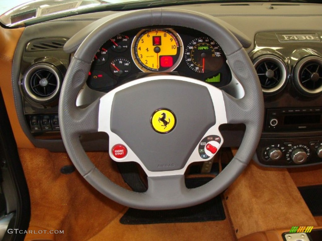 2009 Ferrari F430 Spider F1 Beige Steering Wheel Photo #60779795