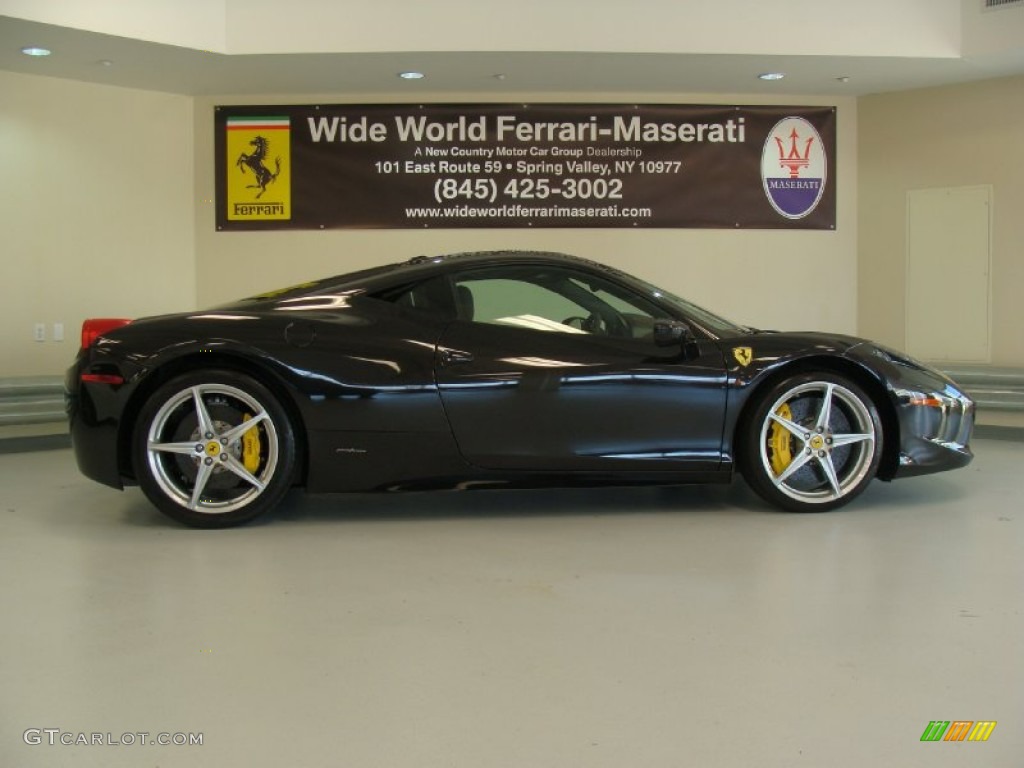 2010 458 Italia - Nero Daytona (Black Metallic) / Cioccolato photo #5