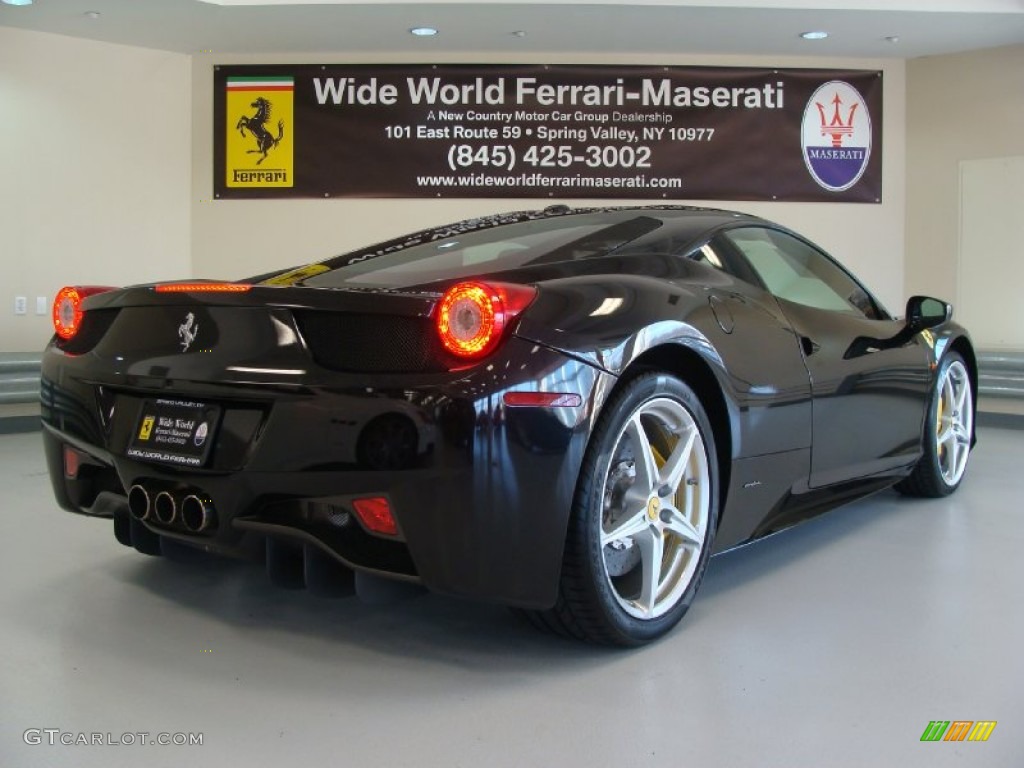 2010 458 Italia - Nero Daytona (Black Metallic) / Cioccolato photo #6