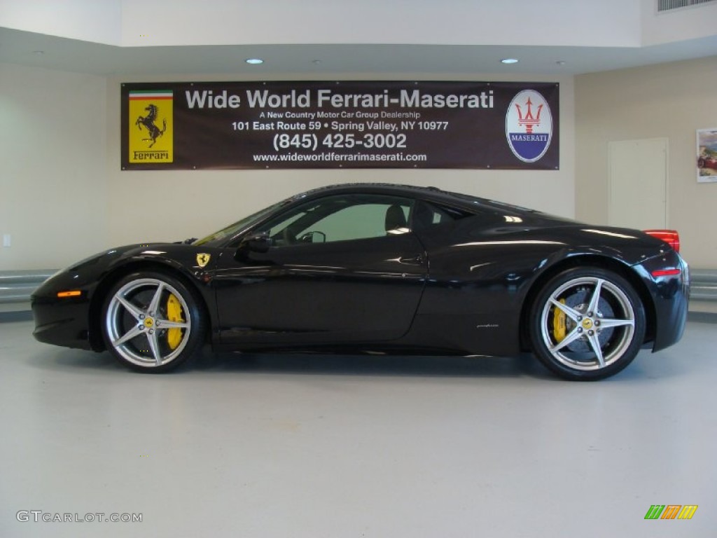 2010 458 Italia - Nero Daytona (Black Metallic) / Cioccolato photo #9