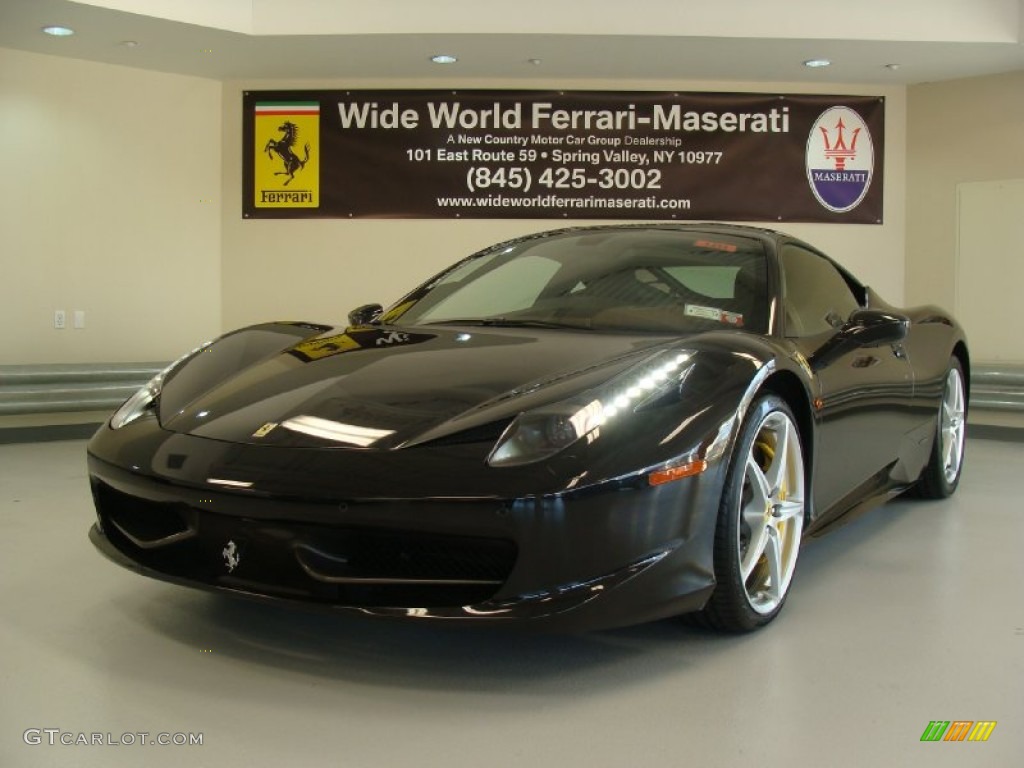 2010 458 Italia - Nero Daytona (Black Metallic) / Cioccolato photo #10