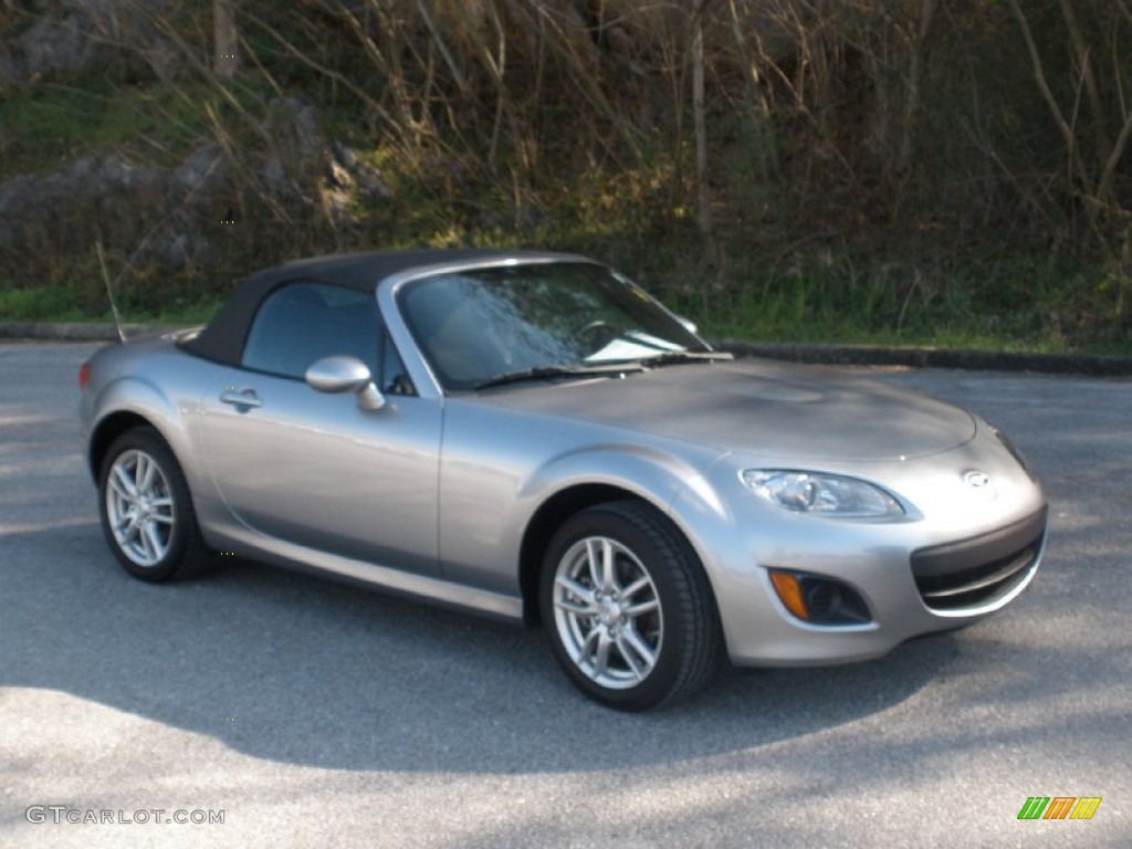 2011 MX-5 Miata Sport Roadster - Liquid Silver Metallic / Black photo #1