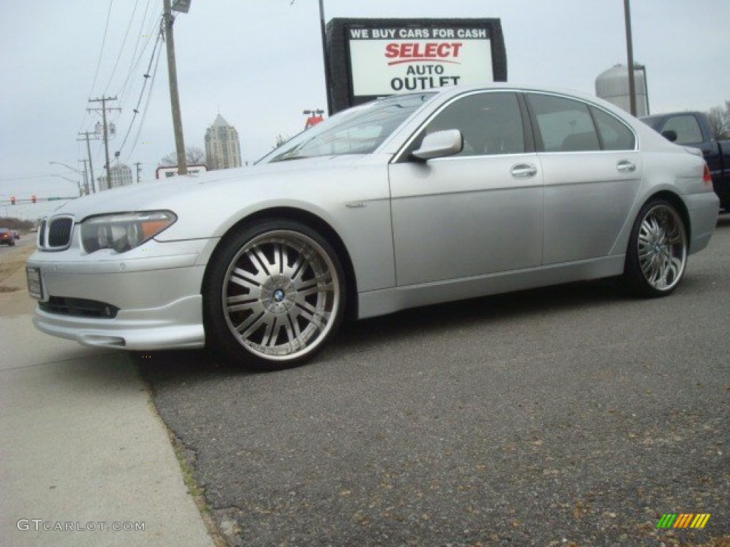 2005 7 Series 745i Sedan - Titanium Silver Metallic / Black/Black photo #2