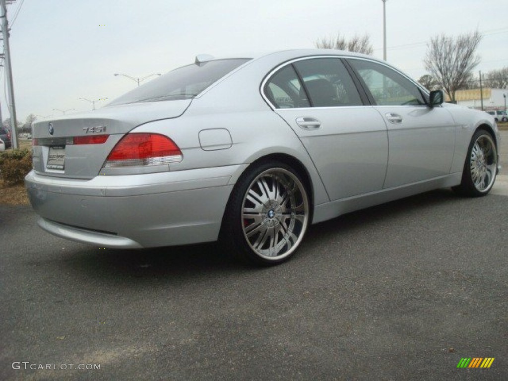 2005 7 Series 745i Sedan - Titanium Silver Metallic / Black/Black photo #6