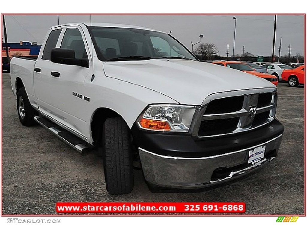 2010 Ram 1500 ST Quad Cab 4x4 - Stone White / Dark Slate/Medium Graystone photo #12