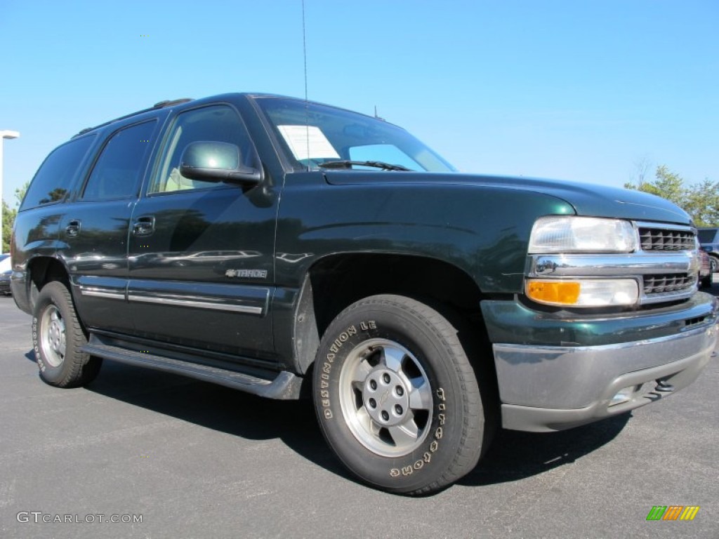 2002 Tahoe LS - Forest Green Metallic / Tan/Neutral photo #4