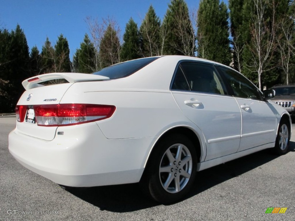 2003 Accord EX V6 Sedan - Taffeta White / Ivory photo #3