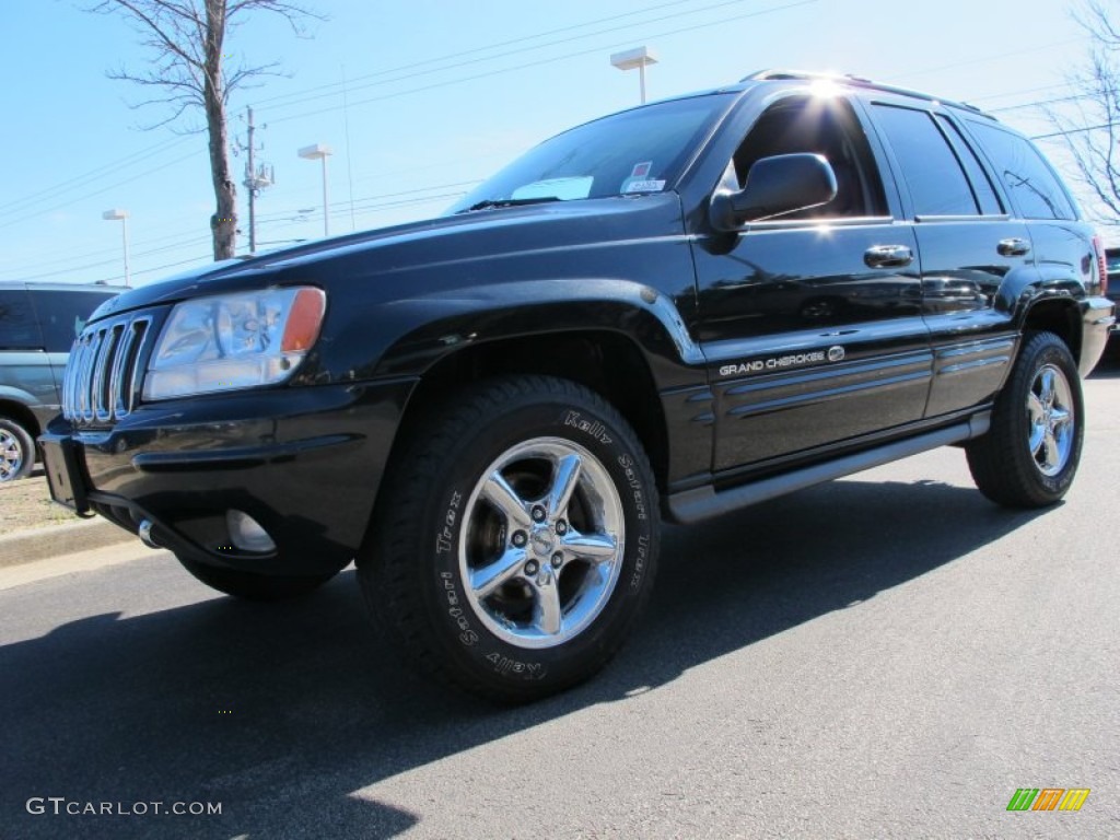 2003 Grand Cherokee Overland 4x4 - Brilliant Black / Dark Slate Gray/Light Slate Gray photo #1