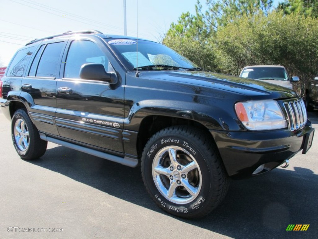 2003 Grand Cherokee Overland 4x4 - Brilliant Black / Dark Slate Gray/Light Slate Gray photo #4