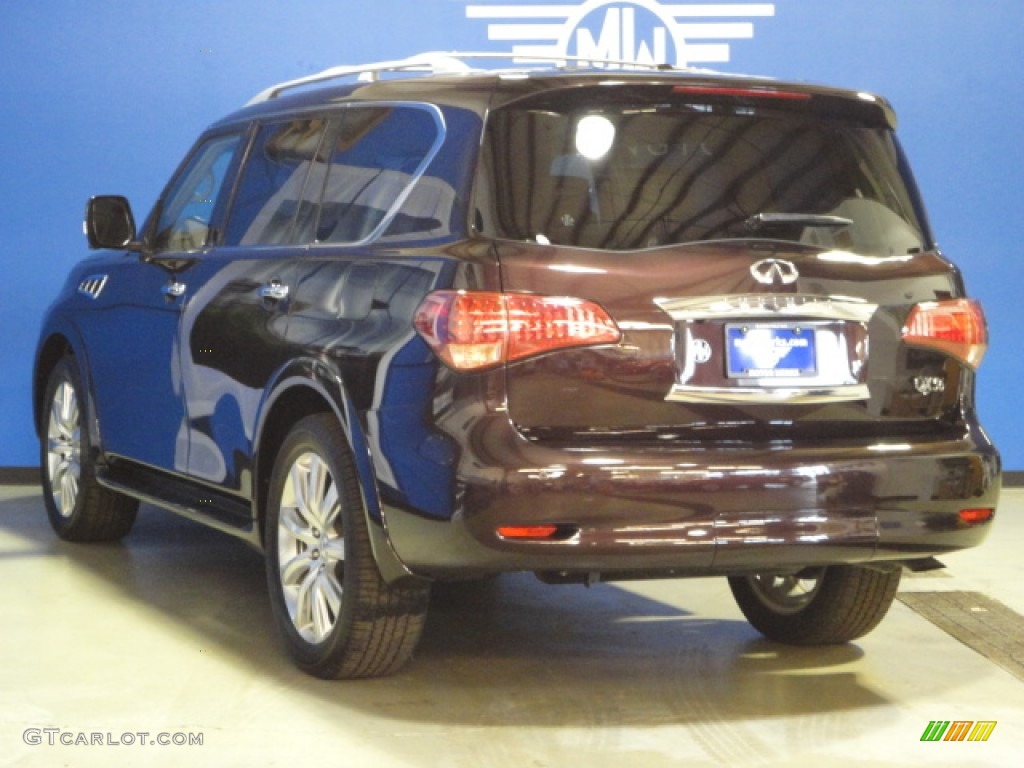 2011 QX 56 4WD - Dark Currant / Graphite photo #6