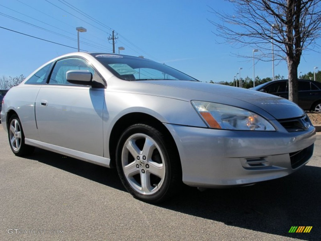 2006 Accord EX-L V6 Coupe - Alabaster Silver Metallic / Gray photo #4