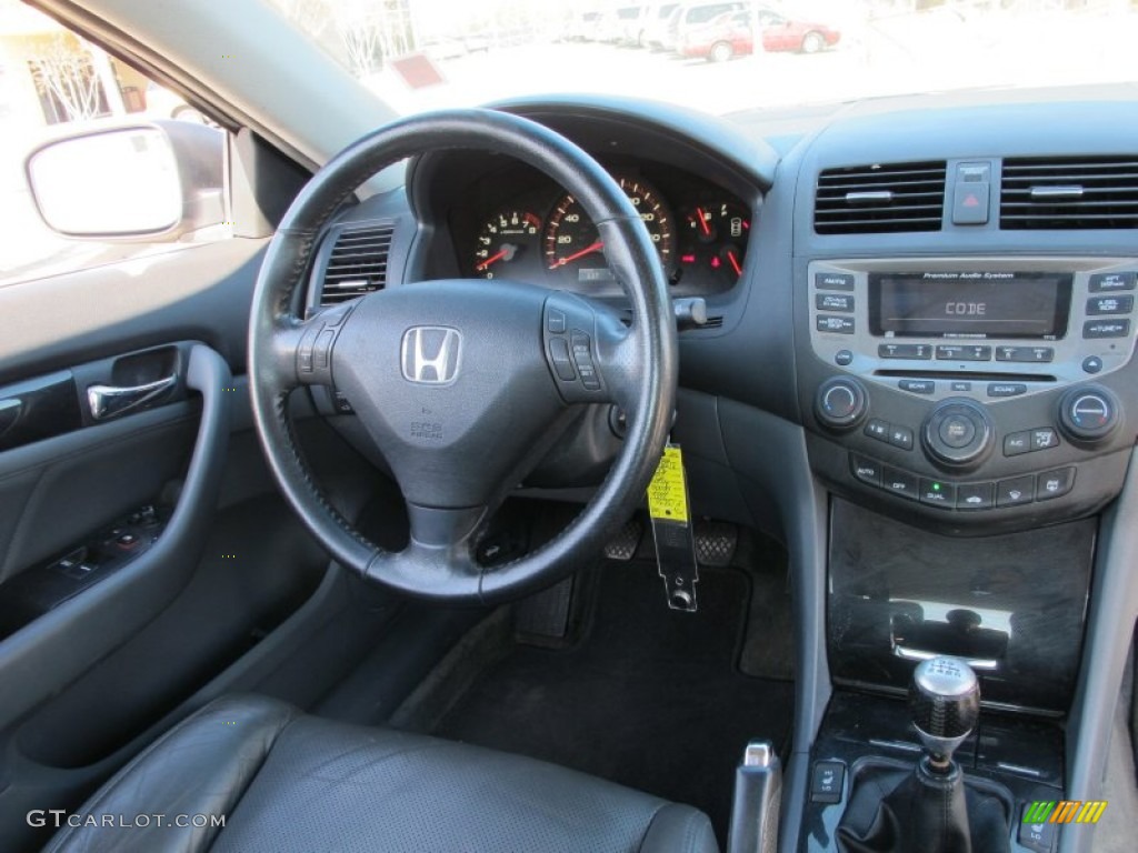 2006 Accord EX-L V6 Coupe - Alabaster Silver Metallic / Gray photo #9