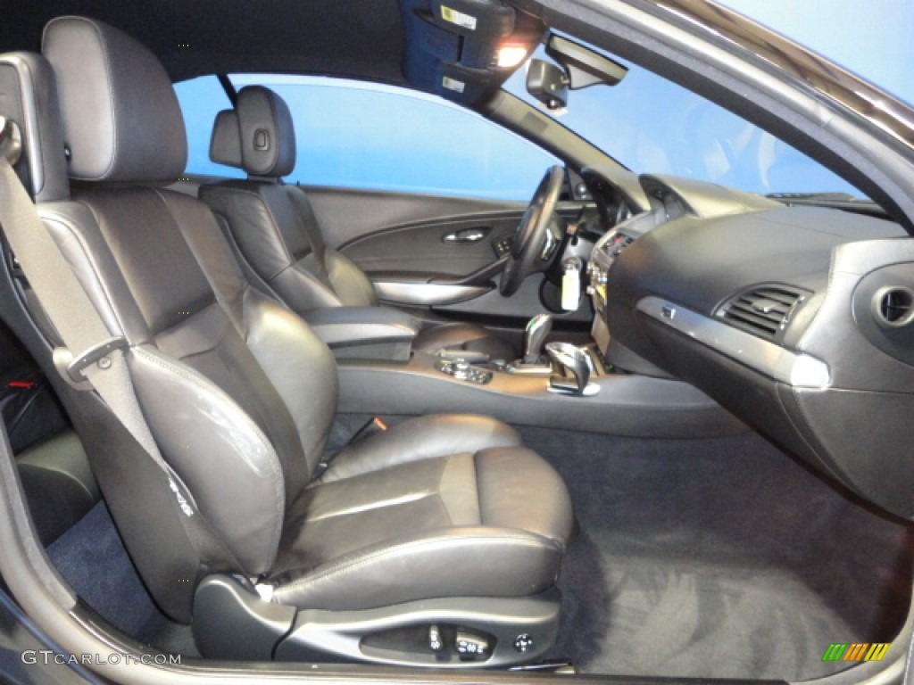 Black Dakota Leather Interior 2009 BMW 6 Series 650i Convertible Photo #60789428