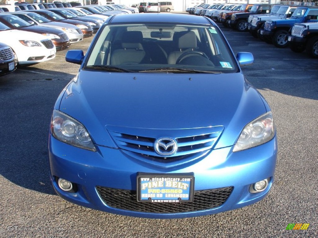 2006 MAZDA3 s Touring Hatchback - Winning Blue Metallic / Black/Blue photo #2