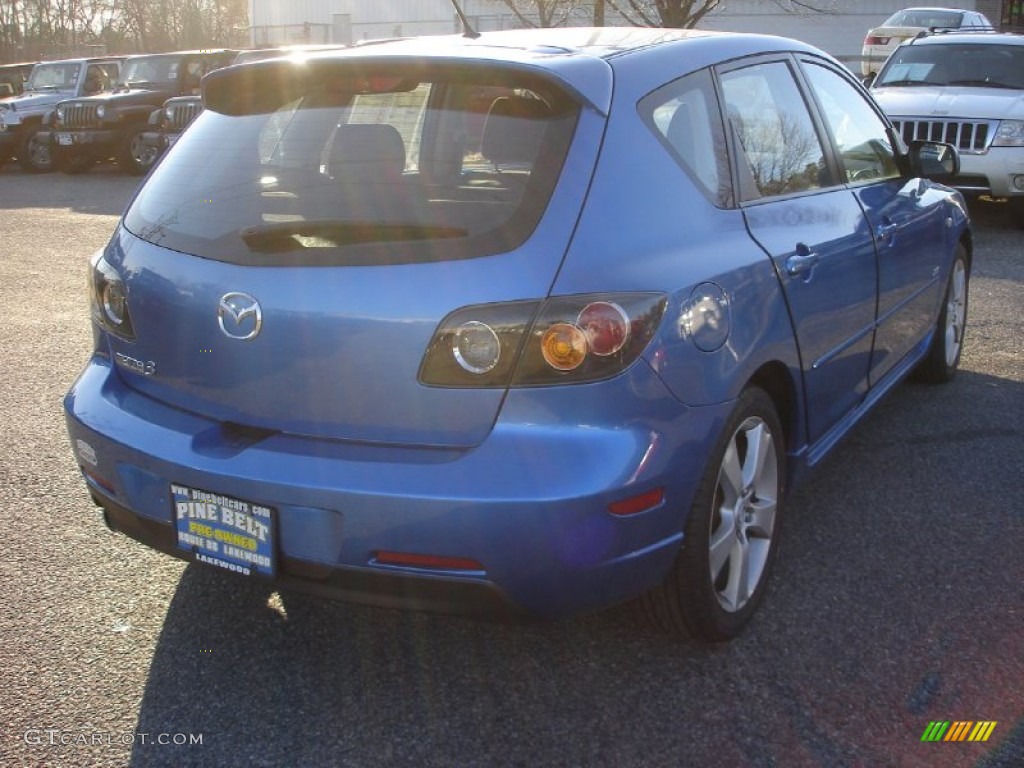 2006 MAZDA3 s Touring Hatchback - Winning Blue Metallic / Black/Blue photo #4