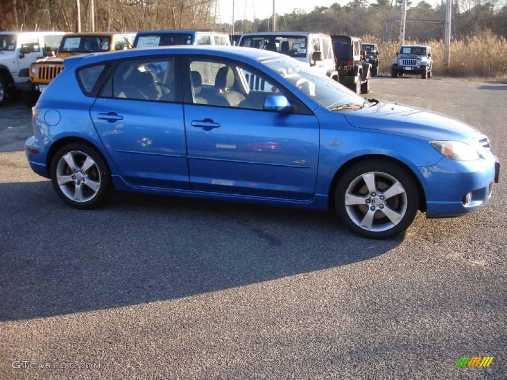 2006 MAZDA3 s Touring Hatchback - Winning Blue Metallic / Black/Blue photo #7