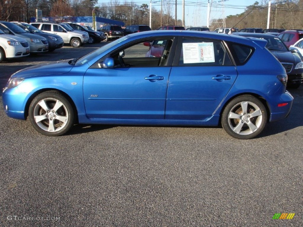 2006 MAZDA3 s Touring Hatchback - Winning Blue Metallic / Black/Blue photo #9