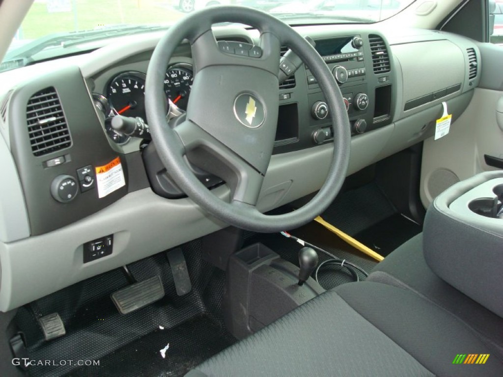 2012 Silverado 2500HD LS Regular Cab 4x4 Plow Truck - Summit White / Dark Titanium photo #4