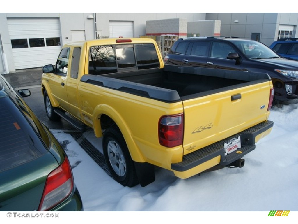 2002 Ranger Edge SuperCab 4x4 - Chrome Yellow / Dark Graphite photo #3