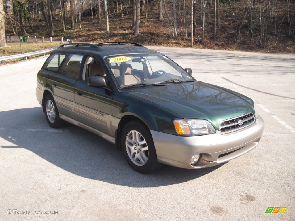 2002 Outback Wagon - Timberline Green / Gray photo #8