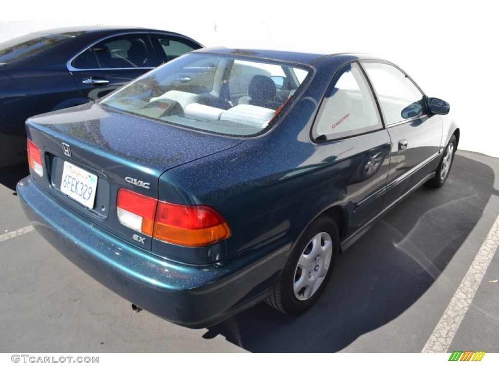 1998 Civic EX Coupe - Cypress Green Pearl / Gray photo #3