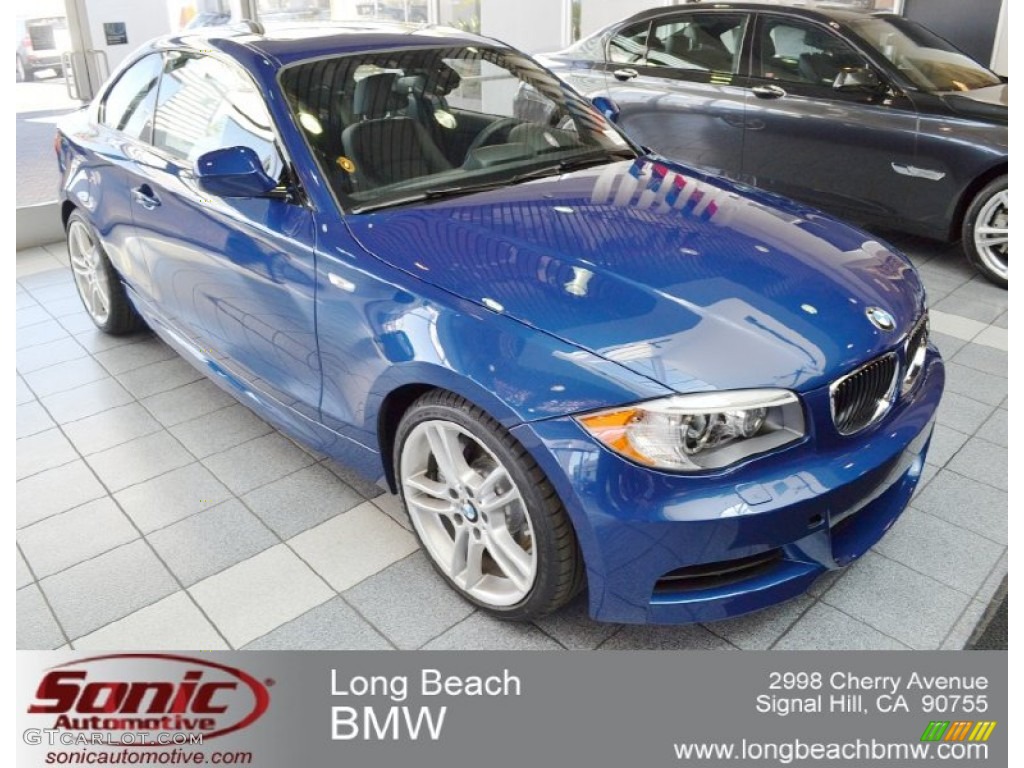 2012 1 Series 135i Coupe - Le Mans Blue Metallic / Black photo #9
