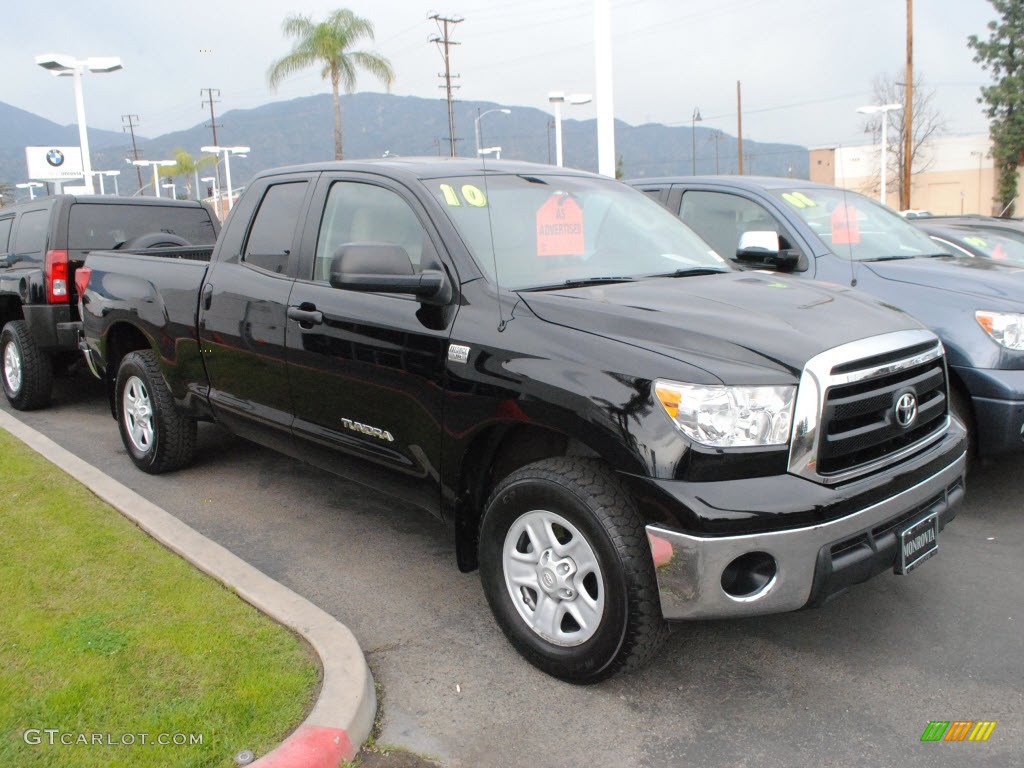 2010 Tundra Double Cab 4x4 - Black / Sand Beige photo #25