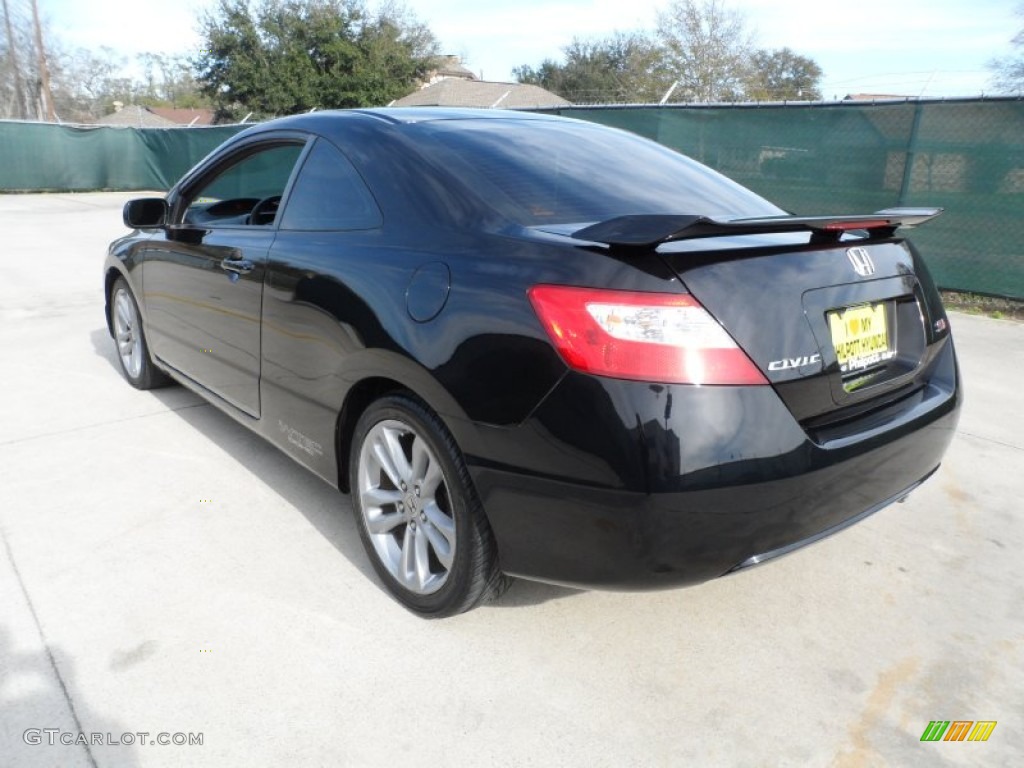 2008 Civic Si Coupe - Nighthawk Black Pearl / Black photo #5