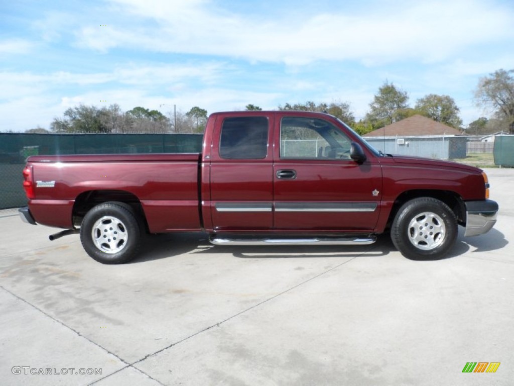 Dark Carmine Red Metallic 2003 Chevrolet Silverado 1500 LS Extended Cab Exterior Photo #60800054