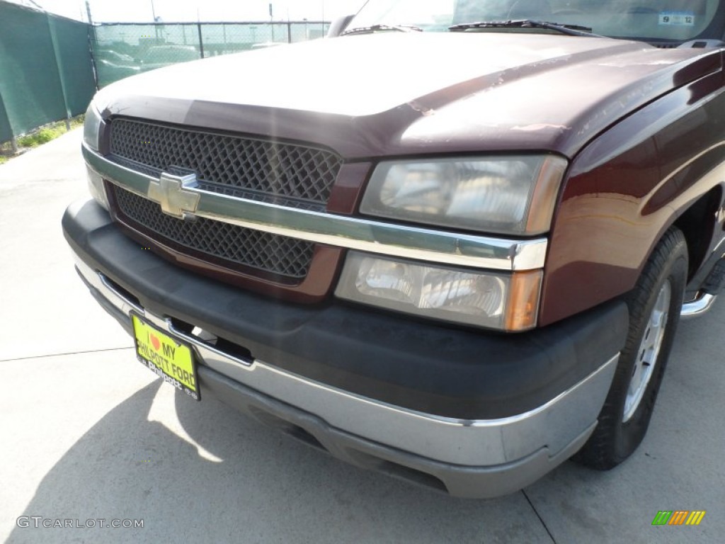 2003 Silverado 1500 LS Extended Cab - Dark Carmine Red Metallic / Tan photo #12