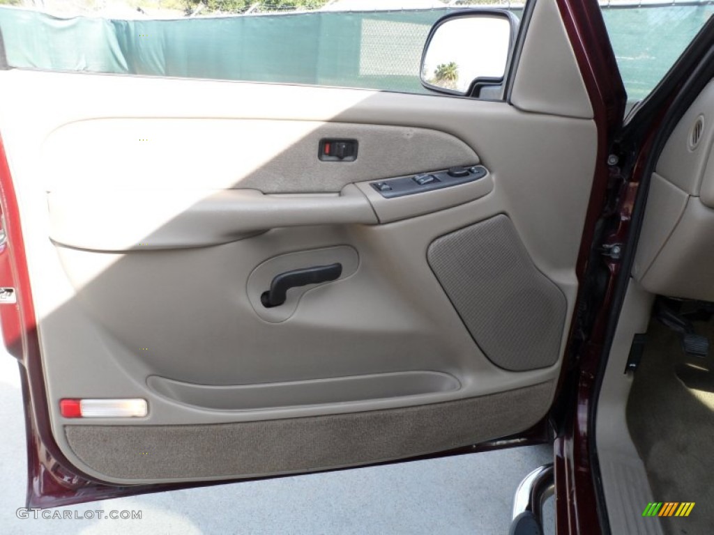 2003 Silverado 1500 LS Extended Cab - Dark Carmine Red Metallic / Tan photo #35