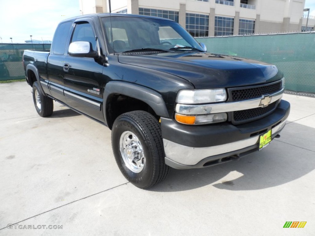 2001 Silverado 2500HD LT Extended Cab - Onyx Black / Graphite photo #1