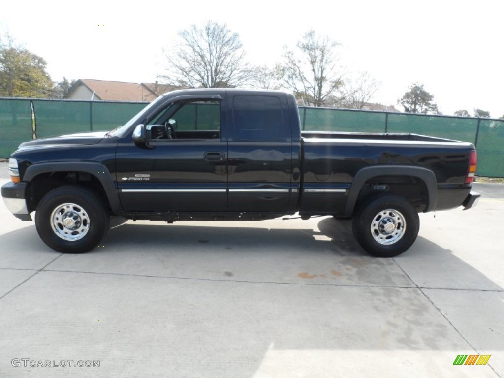 2001 Silverado 2500HD LT Extended Cab - Onyx Black / Graphite photo #6