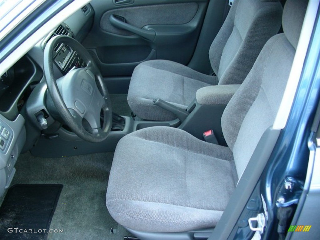 1996 Civic LX Sedan - Cyclone Blue Metallic / Gray photo #7