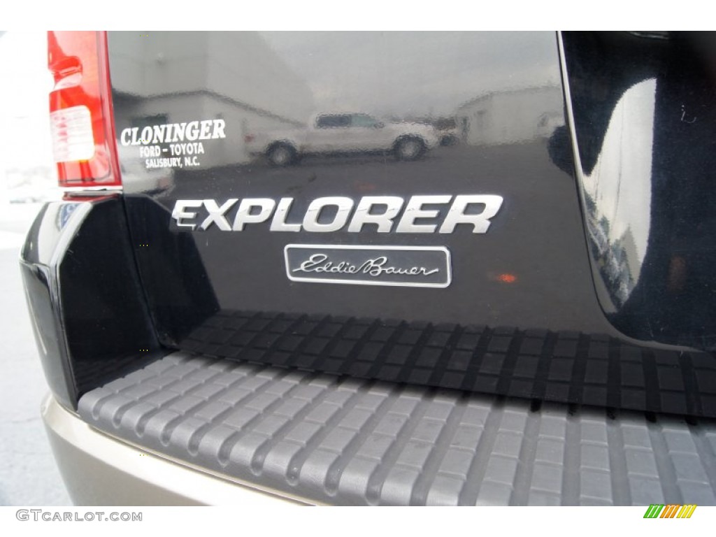 2002 Explorer Eddie Bauer - Black Clearcoat / Medium Parchment photo #19