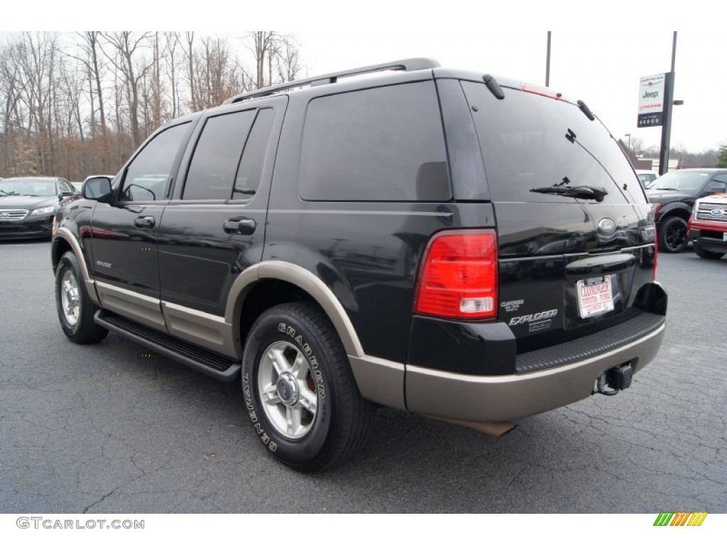 2002 Explorer Eddie Bauer - Black Clearcoat / Medium Parchment photo #40