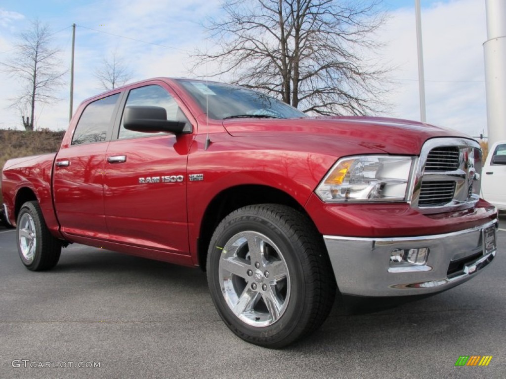 Deep Cherry Red Crystal Pearl 2012 Dodge Ram 1500 Big Horn Crew Cab Exterior Photo #60804046