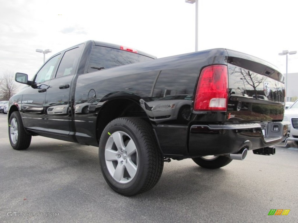 2012 Ram 1500 Express Quad Cab - Black / Dark Slate Gray/Medium Graystone photo #2