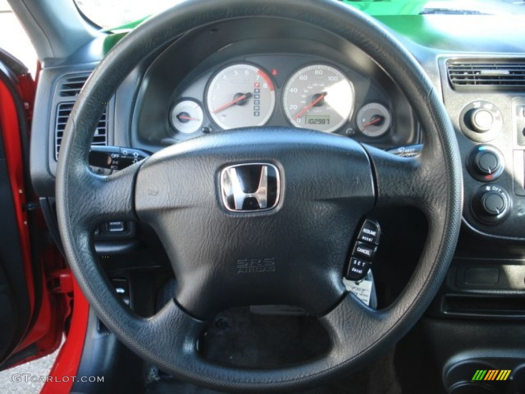 2001 Civic EX Coupe - Rallye Red / Black photo #23